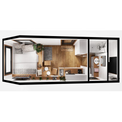 Moon Long - Tiny House Bois 12,9m² | Tiny House Market